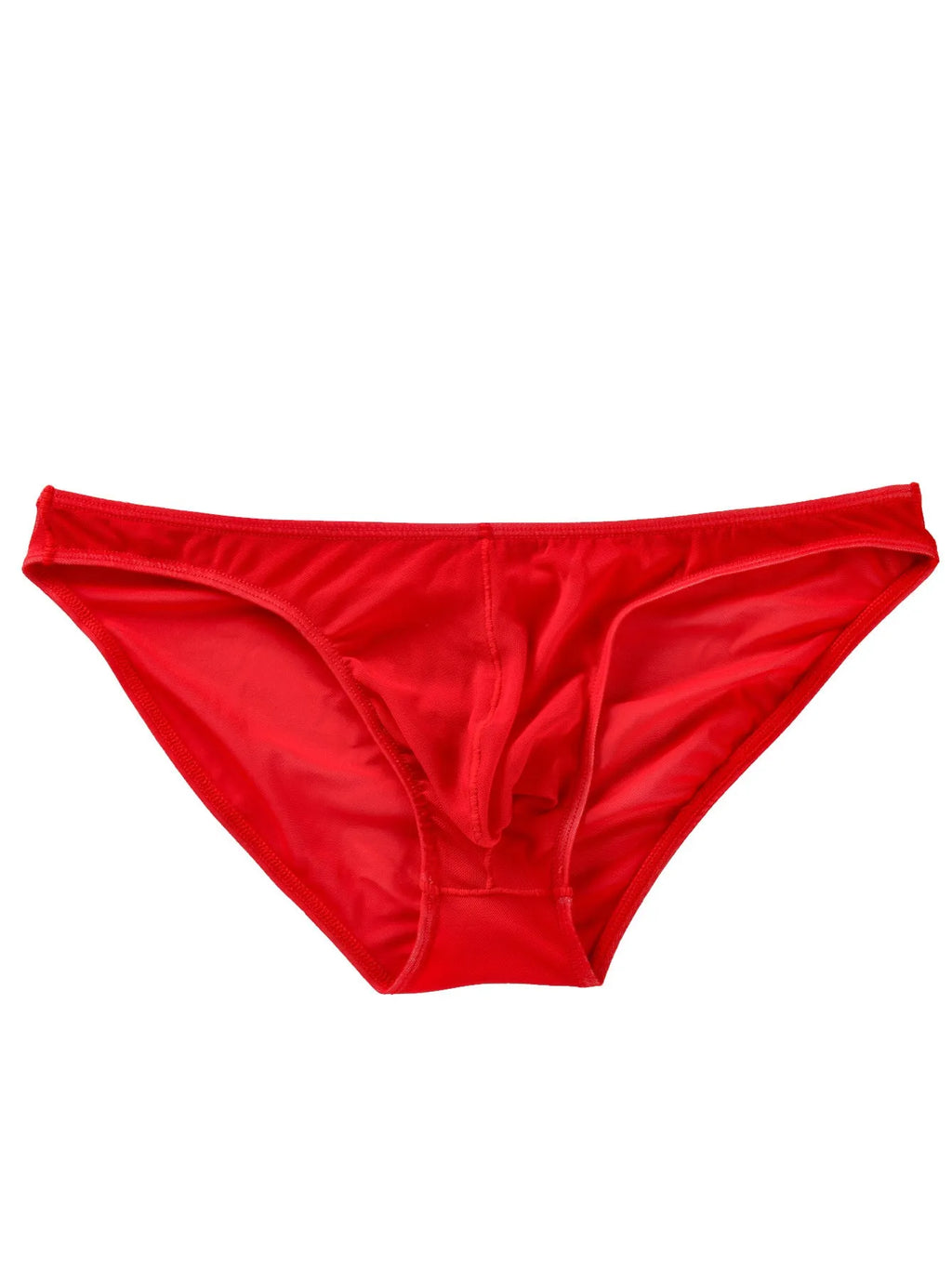 Men's black low-waist triangle briefs made from quick-drying nylon fabric