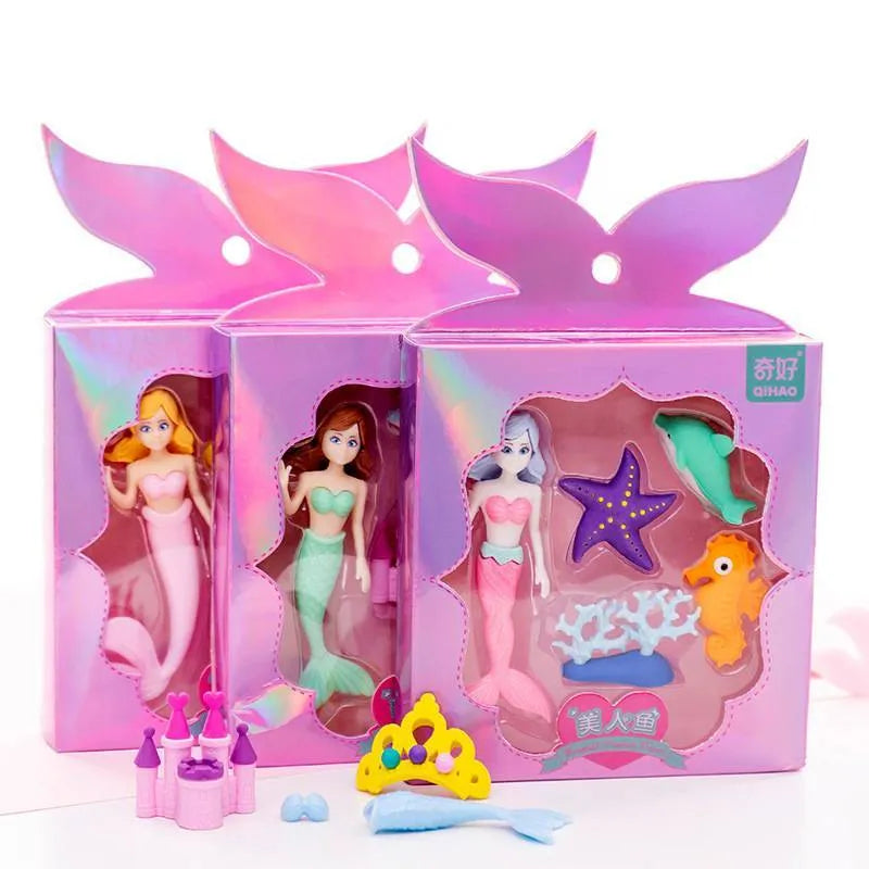 Box of TPR Flower Fairy eraser suit 12 sets for modification
