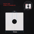 ABS plastic decorative wall sticker covering ring with 3M adhesive backing in multiple sizes.