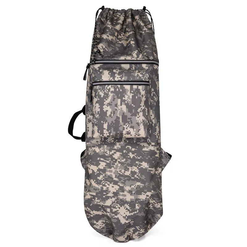 Waterproof nylon skateboard backpack with 20-35L capacity in multiple colour options