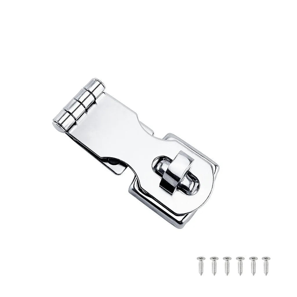 Silver 304 stainless steel lock hasp bolt with mirror finish for doors and cabinets