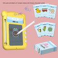 Yellow ABS plastic bilingual early learning machine with educational cards for toddlers