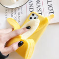 Banana design iPhone case with squeeze feature for multiple iPhone models