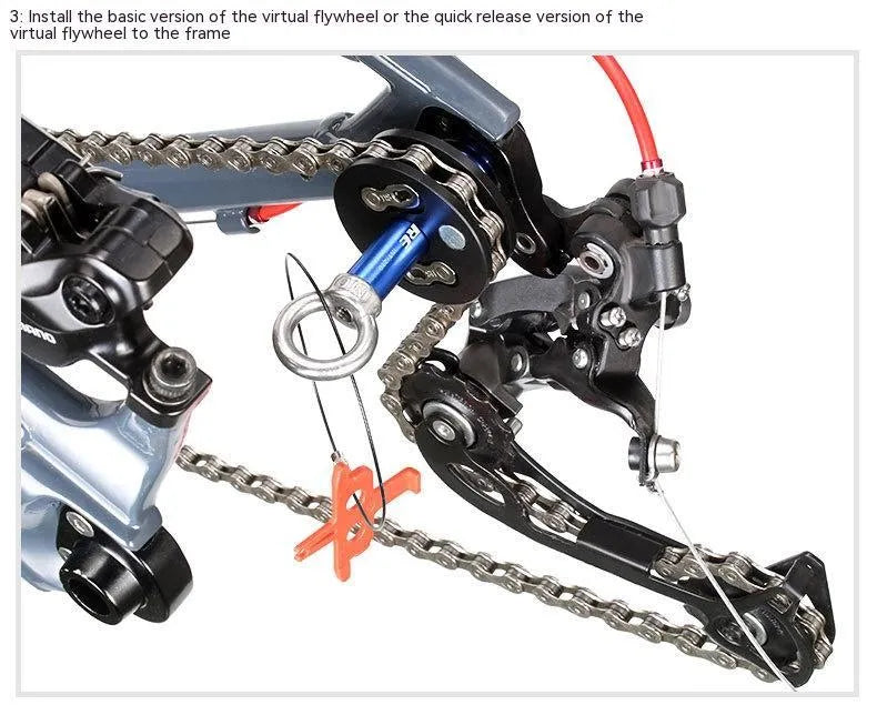 Aluminium bicycle chain holder tool showing three version options: barrel shaft, basic, and quick release.