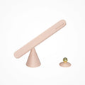 Geometric magnetic table lamp with PC shade in khaki or white featuring touch control and USB power for wall or desk use