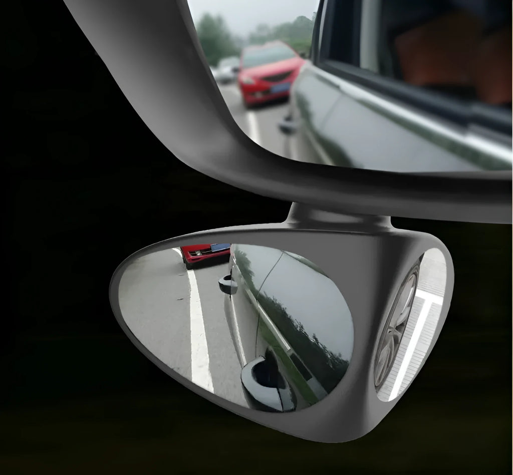 Rear view mirror double vision auxiliary mirror glass with ABS shell triangular black
