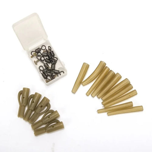 30 piece European carp fishing accessory set with anti-winding pipes threaded hoses rotations and screws by Tobly