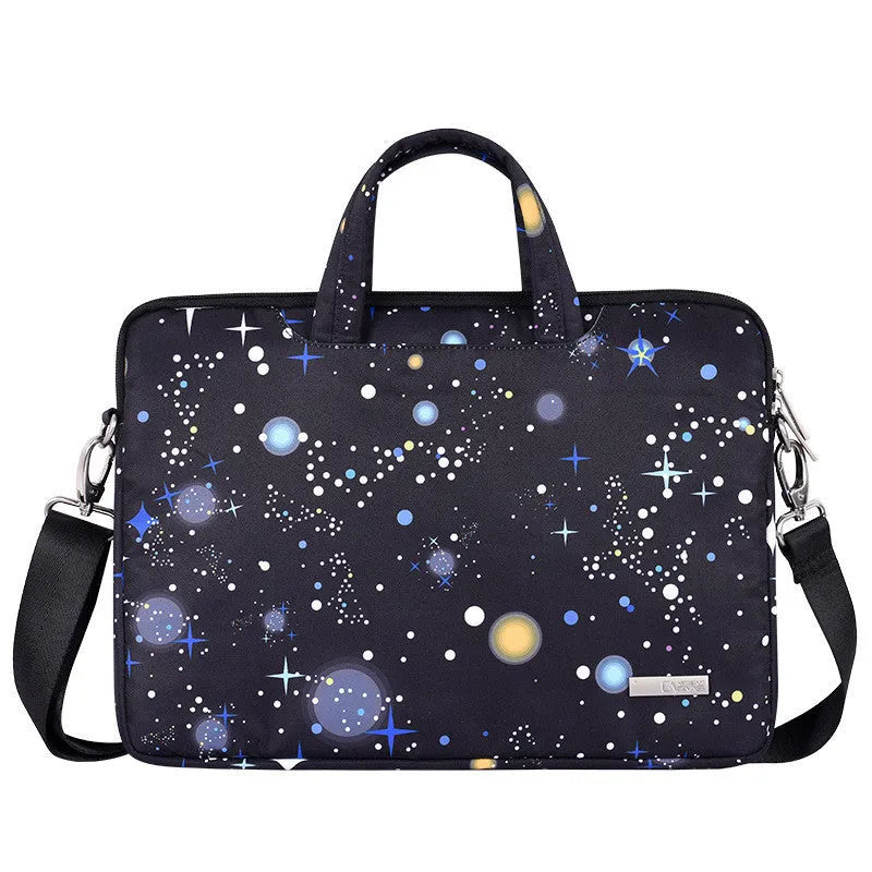 Black waterproof polyester laptop liner bag with zipper closure for 13 inch laptop