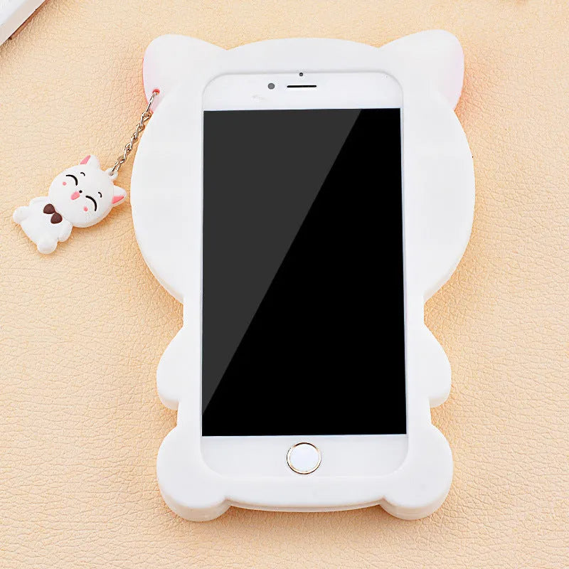 Soft silicone phone case showing edge-proof design, compatible with Samsung Galaxy and Apple iPhone models.