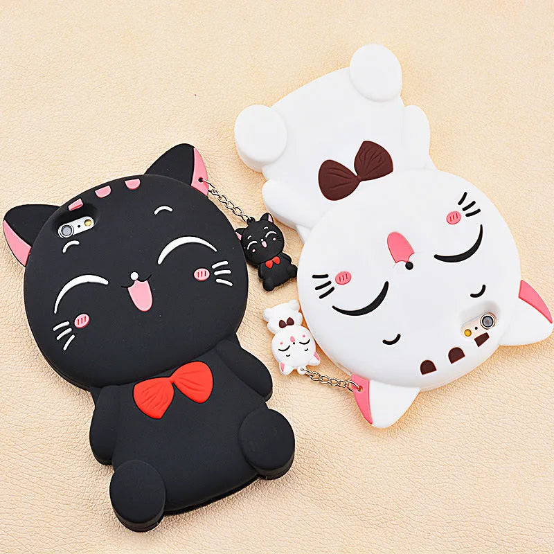 Soft silicone phone case showing edge-proof design, compatible with Samsung Galaxy and Apple iPhone models.