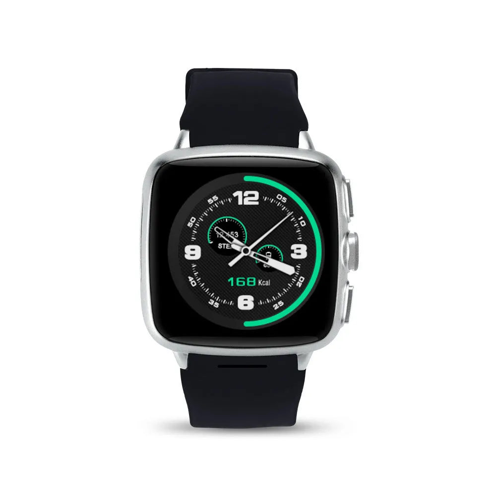 Z01 smart watch with 1.54 inch HD touchscreen on wrist, showing Android interface