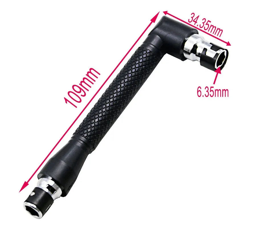 L-type double-headed socket wrench set with drill bits and matching socket wrenches