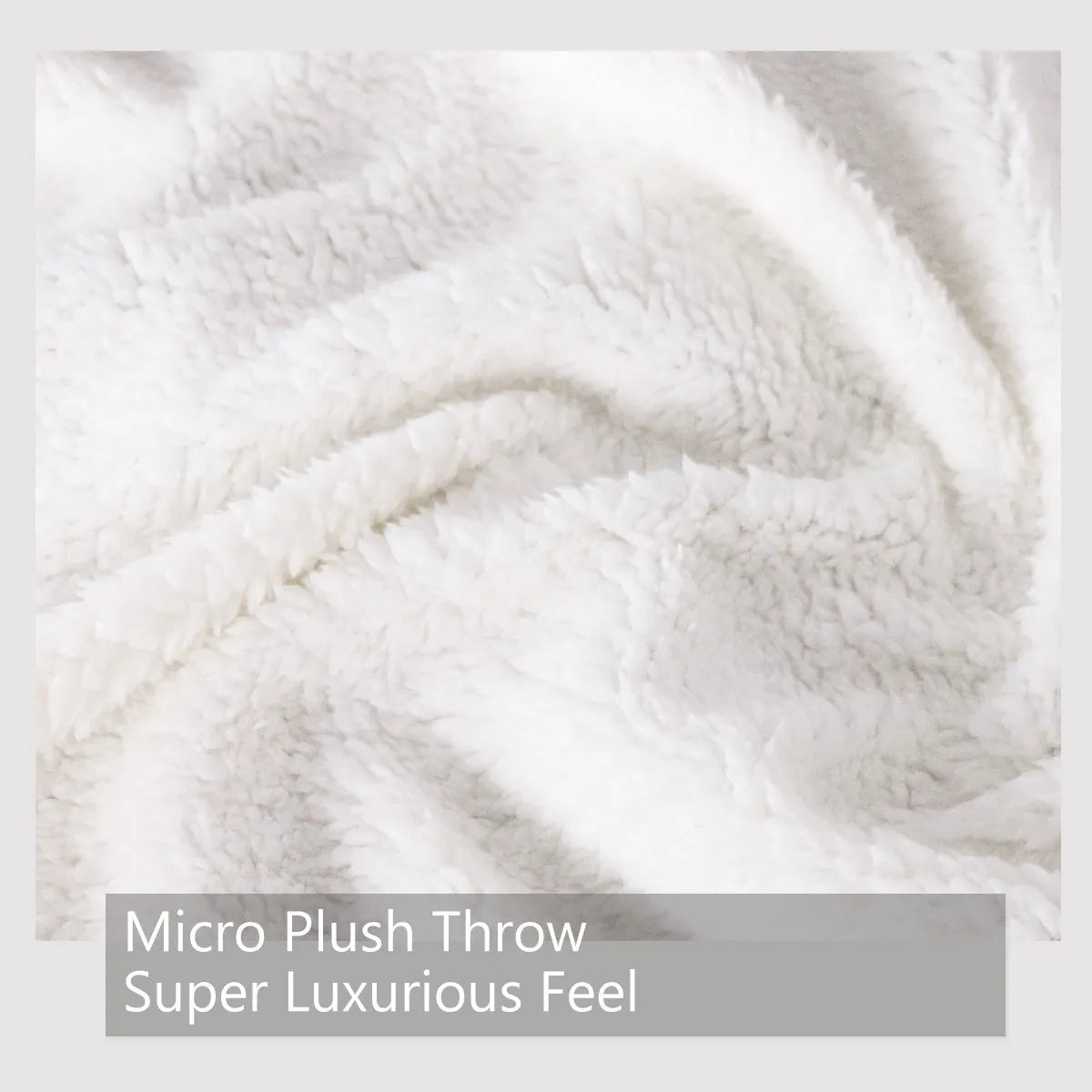 Black Sherpa fleece blanket with lamb wool pattern