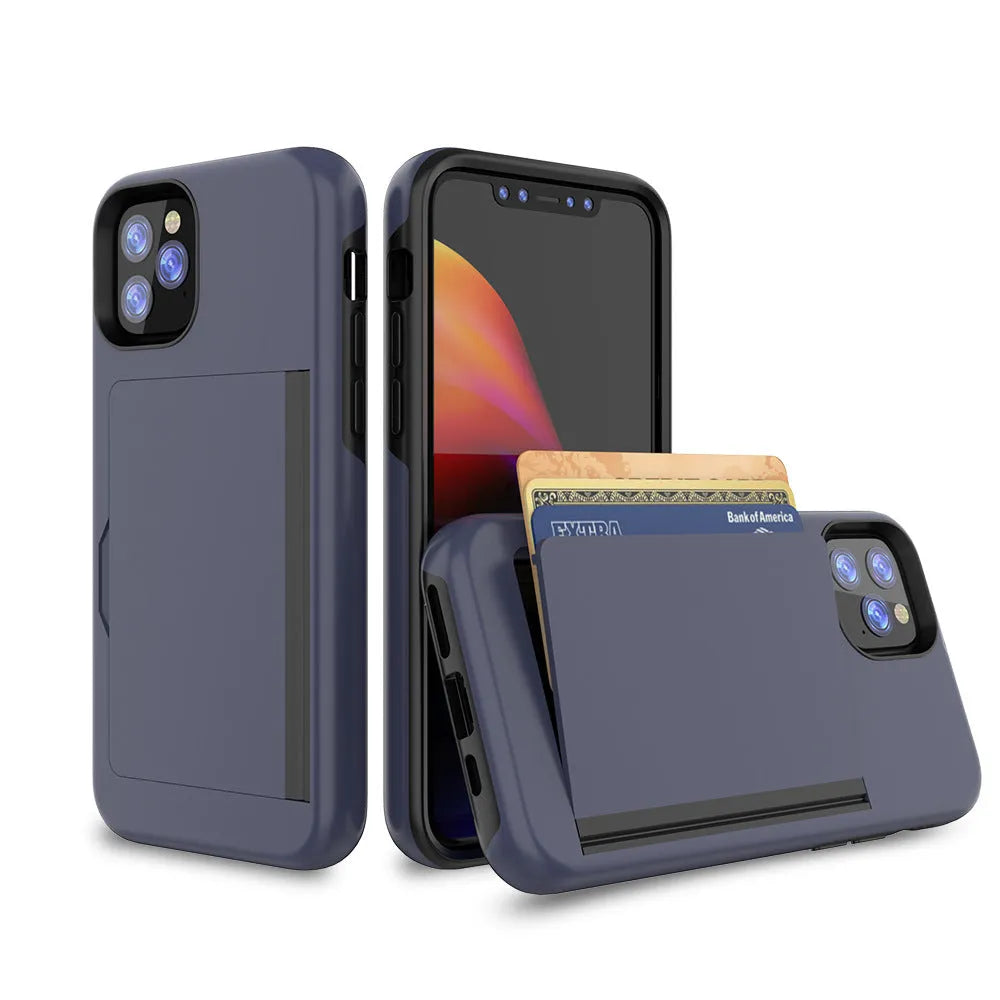 A solid-colour mobile phone case for Apple iPhone 11 models, shown in black.