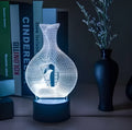 3D acrylic LED night light with colour changing modes and touch button control