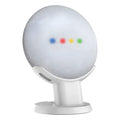 Plastic table holder for Google Home Mini voice assistant stand in black finish on a desk