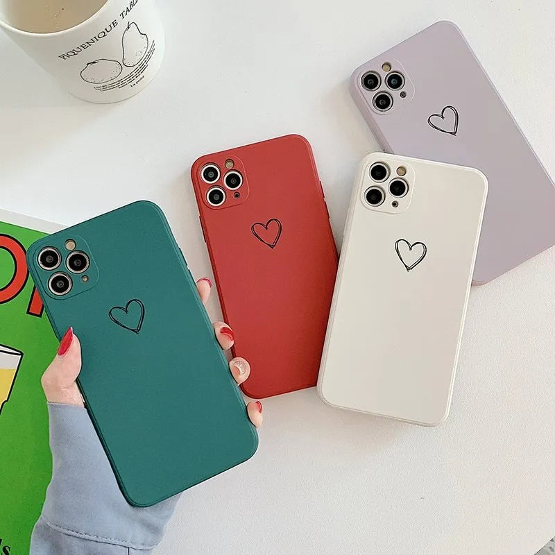 Silicone TPU back cover case for Apple iPhone in a solid colour, showing precise cutouts for camera and ports.