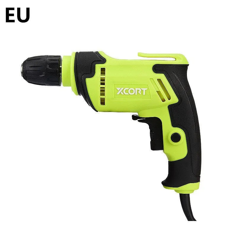 Pistol grip electric drill with 450W motor and 10mm chuck for wood and metal drilling