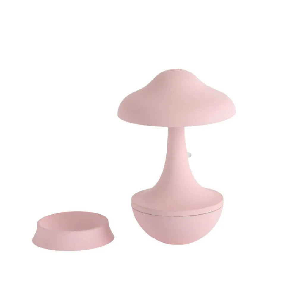 Rechargeable ABS tumbler mushroom night lamp with 16 RGB colours and 5V USB input