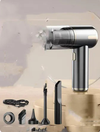 Handheld cordless vacuum cleaner with wireless charging dock and accessories for car cleaning