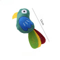 Plush cat toy in cow, crocodile or parrot shape with catnip filling for interactive play