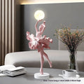 Art girl atmosphere modern USB night lamp in black gold, white, pink, or light blue colour.