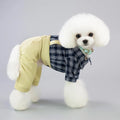 Cotton dog clothing in yellow and khaki for spring and summer, sizes XS to XXL