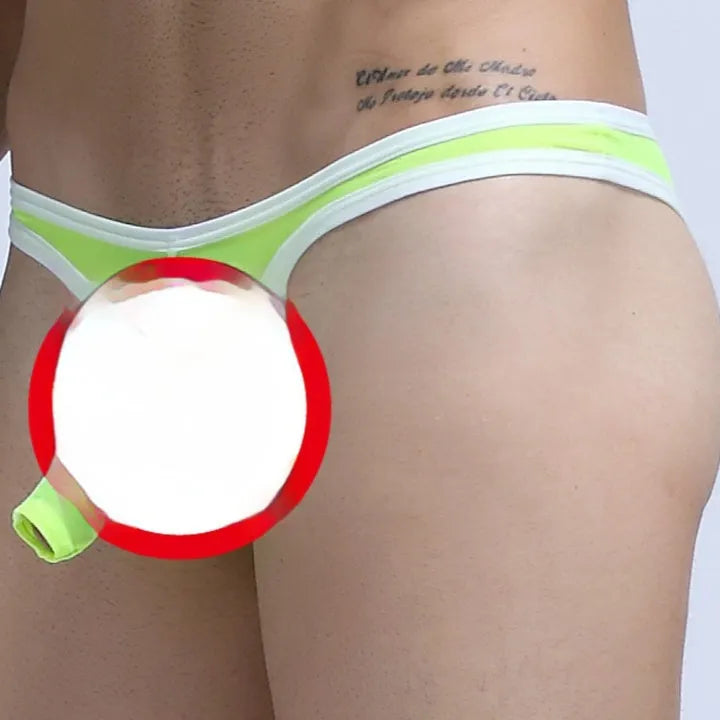 Men's Ice Silk nylon briefs with small elephant nose design in seven colour options