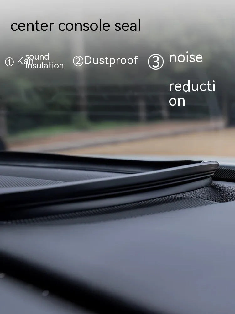 Silicone dashboard seal strip for Outlander car, showing length and double-sided card slots.