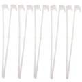 White plastic car window flag bracket set with 10 holders for vehicle flagpole mounting