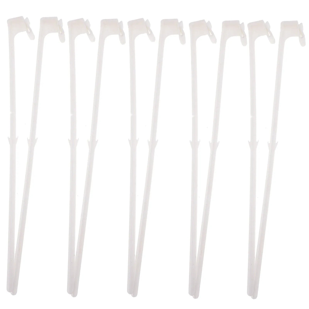 White plastic car window flag bracket set with 10 holders for vehicle flagpole mounting