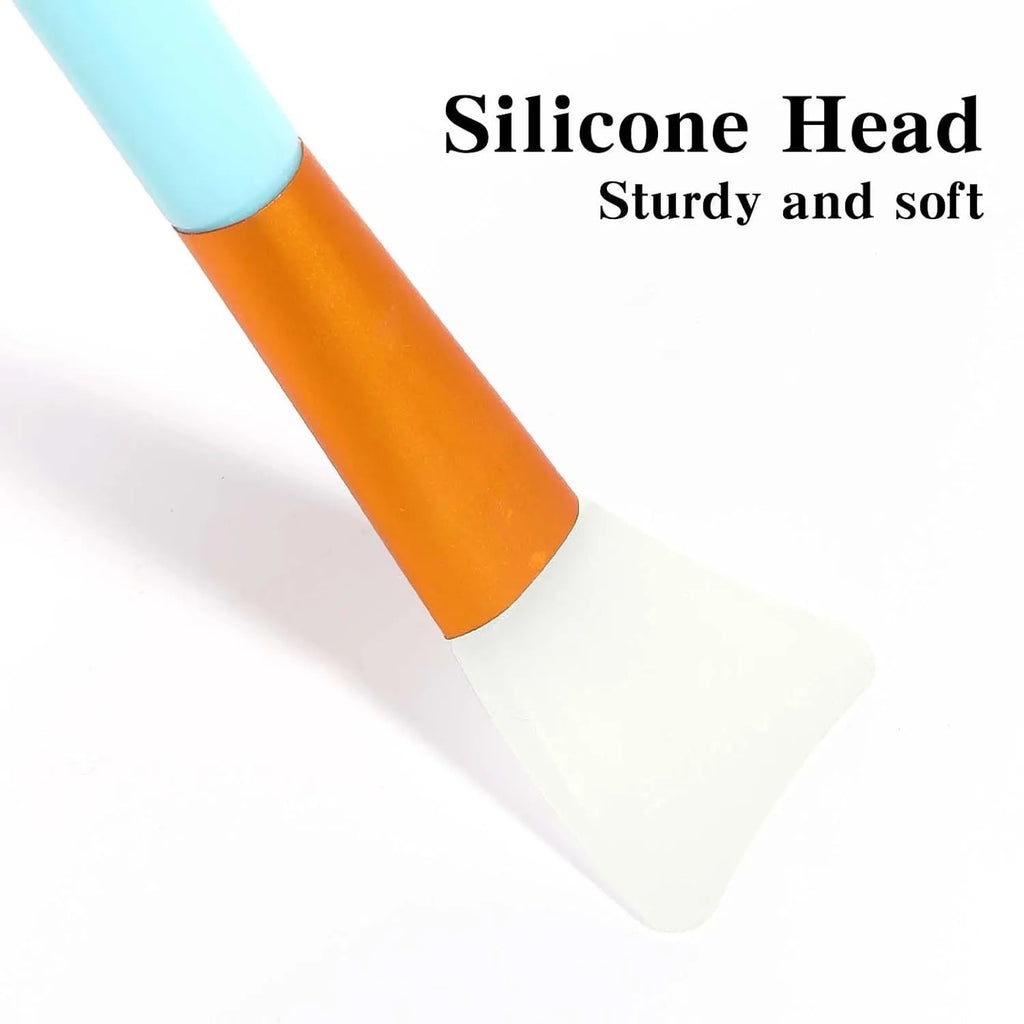 Reusable silicone face mask applicator spatula in multiple colours for clay and mud application