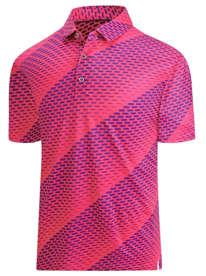 Men's 3D printed short sleeve t-shirt in Japanese retro style with zipper decorations