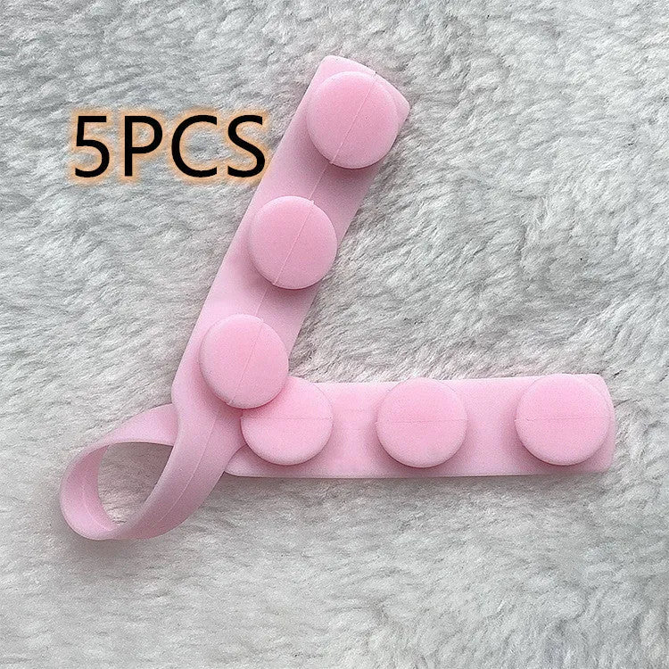 Silicone elastic cord extension strap 1.5cm width in grey, red, black, and blue on white background