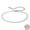 S925 sterling silver bracelet unisex SCB303 colour electroplated finish on plain background