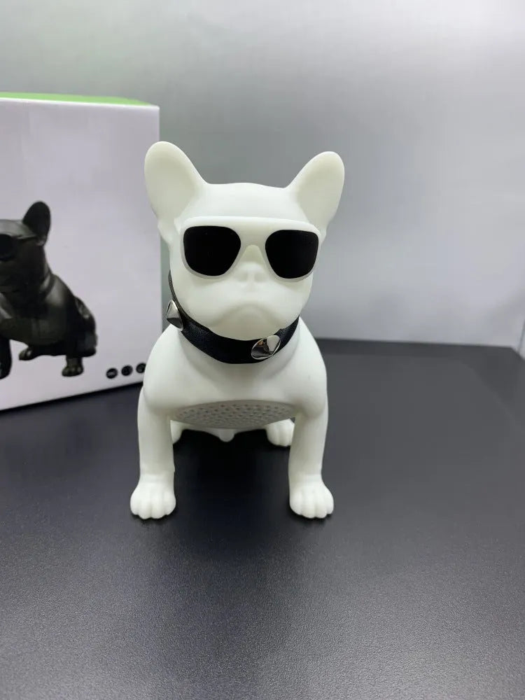 Mini Full Body Bulldog Bluetooth Speaker in black, red or white colour options