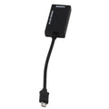 Black HD to HDMI adapter cable with gold-plated connectors for camera to TV connection