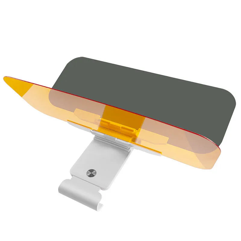 Telescopic anti-high beam car sun visor with acrylic lens and stretch button spring installation