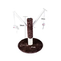 Solid wood cat climbing frame with integrated litter tree grab in grey colour option, plain design