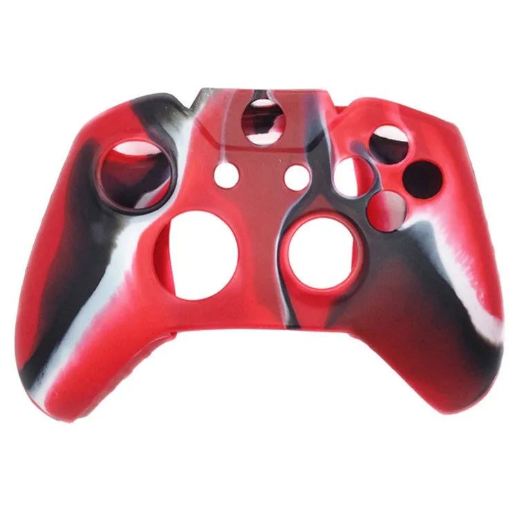 Xbox One controller inside a soft, transparent silicone protective case.