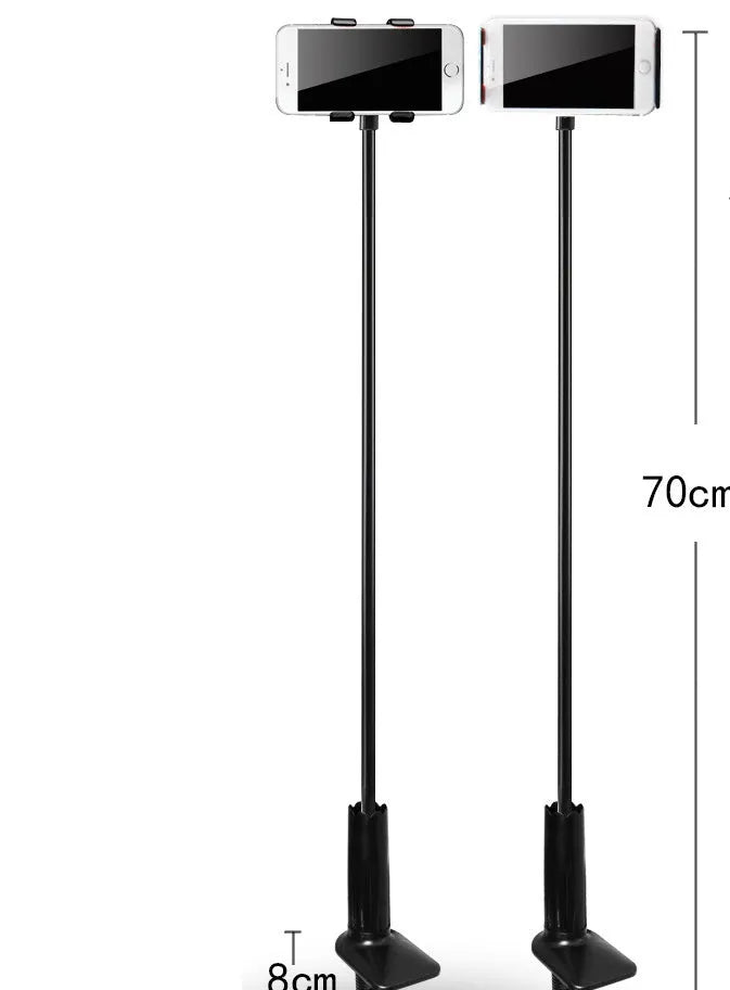 Universal lazy bracket tablet mount holder in black or white with 100cm or 70cm stretch length and 18cm by 25cm bag