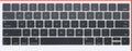Silicone keyboard protective film for MacBook Air and Pro models, available in multiple colours
