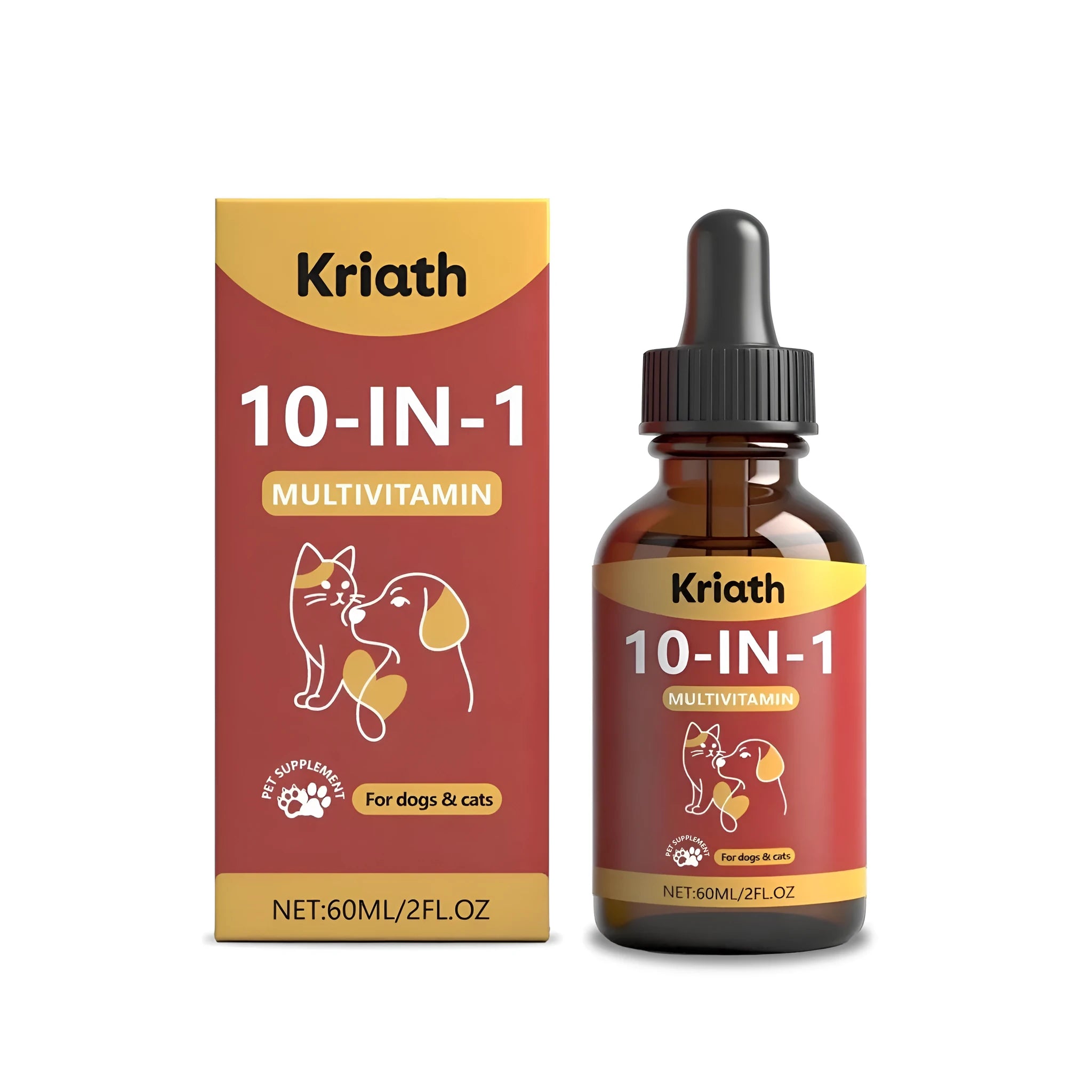 60ml bottle of cranberry-flavoured pet multivitamin oral liquid with glucosamine.