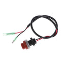 Yamaha outboard motor kill switch with coiled rope safety lanyard in photo colour.