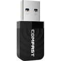 Portable WiFi USB 3.0 transmitter receiver adapter dual band 1300Mbps black compact size