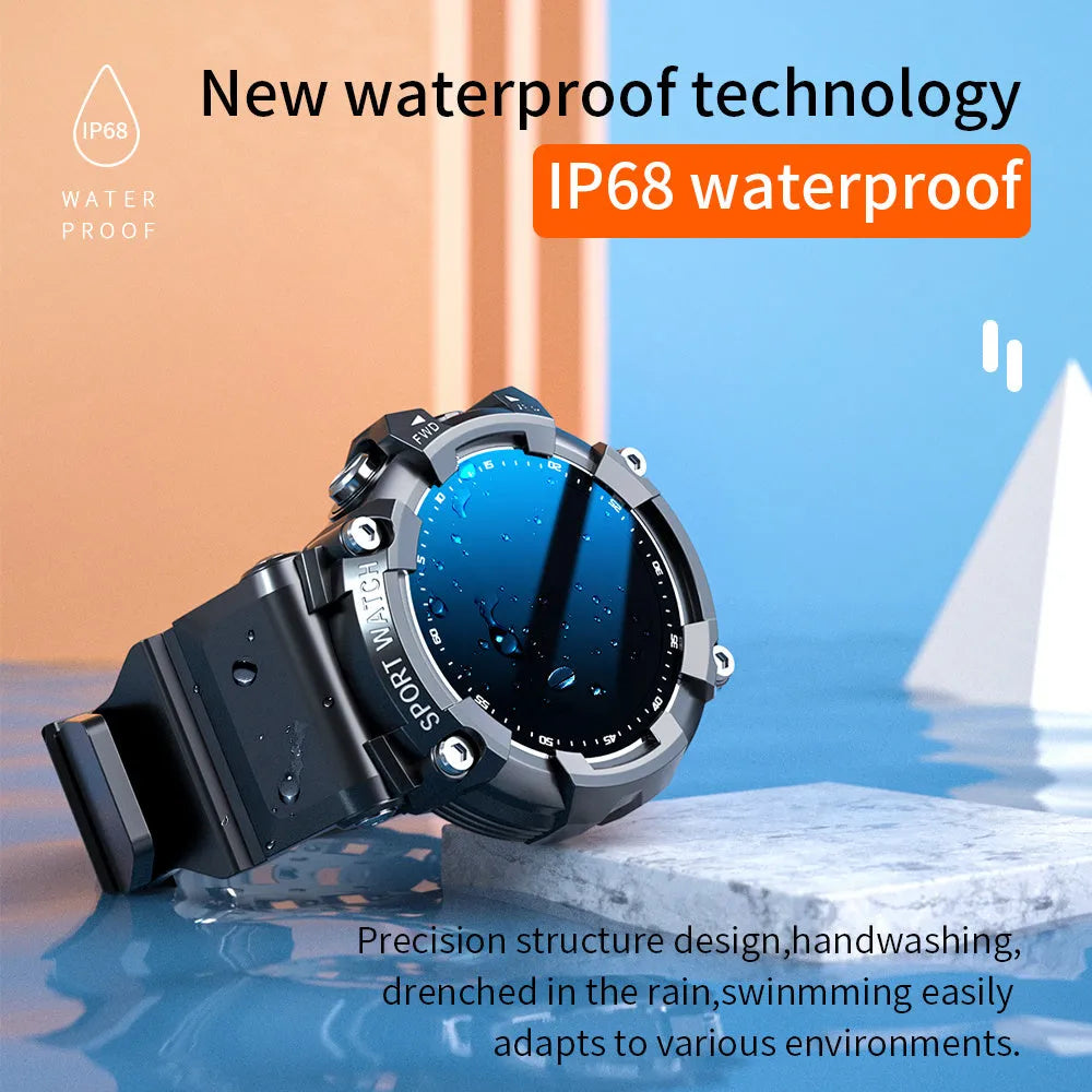 Black ATTACK 3 smart sports watch with round colour screen and TPU strap on a wrist.
