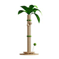 Vertical cat climbing frame with canna-coloured hemp rope scratching posts and density board platforms