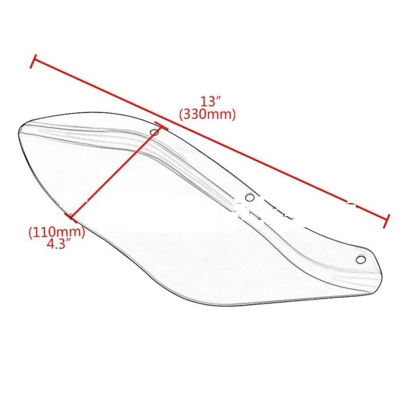 Harley motorcycle side wing head cover set in black and transparent ABS for touring models