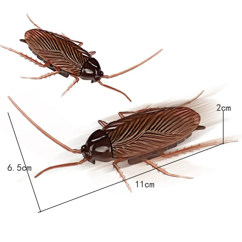 Electric vibration pet toy in cockroach, dragonfly, tarantula, or mouse design showing brush walking simulation