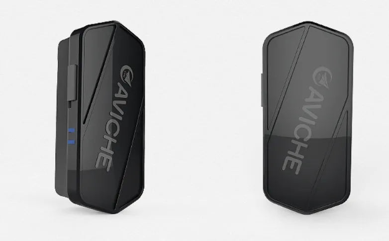 Black plastic air purifier necklace with 650mAh battery measuring 80mm in length